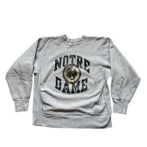 Vintage 80’s Champion Warm Up Reverse Weave University Of Notre Dame L